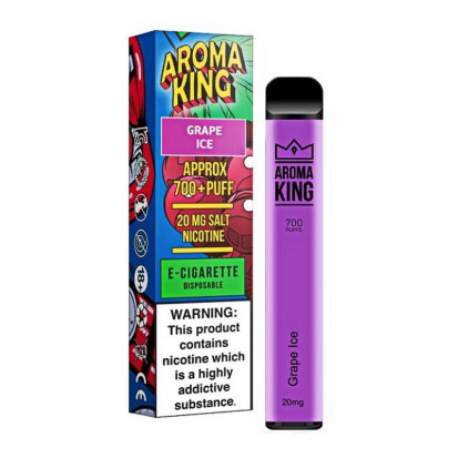 Jednorazowy E-papieros Aroma King Grape Ice 700 buchów