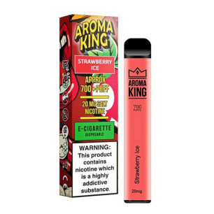 jednorazowy e-papieros Aroma King o smaku truskawki.