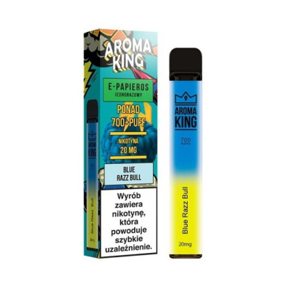 Jednorazowy e-papieros Aroma King o smaku Blue Razz Bull